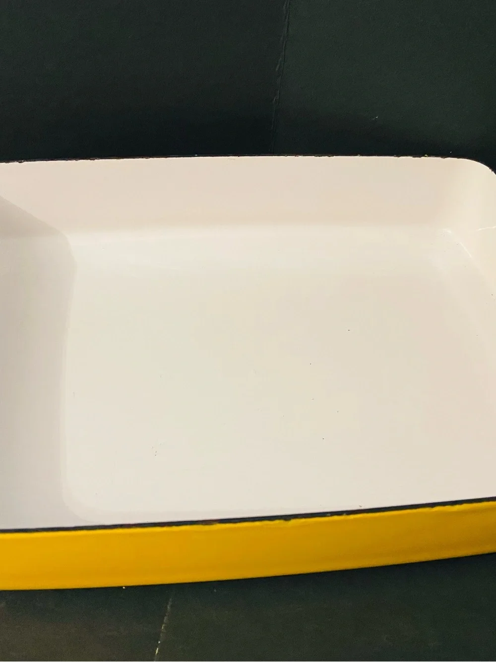 Vintage Dansk Yellow Enamel Kobenstyle Baking Pan